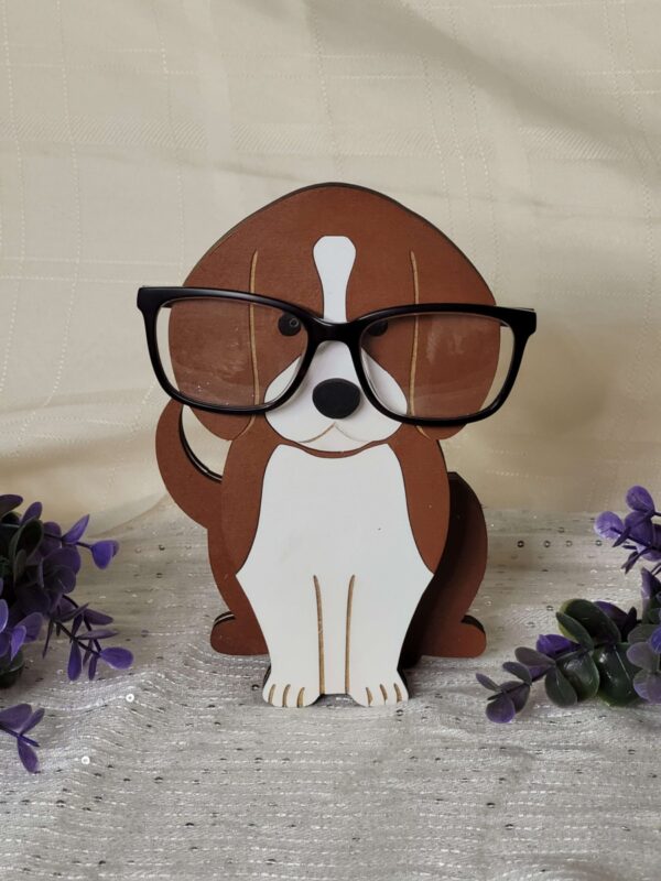 Kids Dog Glasses Holder - Baby Beagle Eyeglasses Holder Handmade In Wood & ships from Ireland.