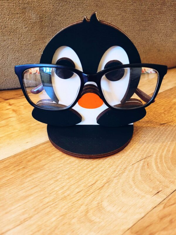 Kids Glasses Holder - Baby Penguin Eyeglasses Holder Handmade In Wood & ships from Ireland.
