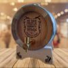Dad Whiskey Barrel Gift For Fathers. Handmade 1 Litre Oak Whiskey Barrel Gift With Fun Dad Aged To Perfection Crest. Shipped next day from Galway, Ireland.