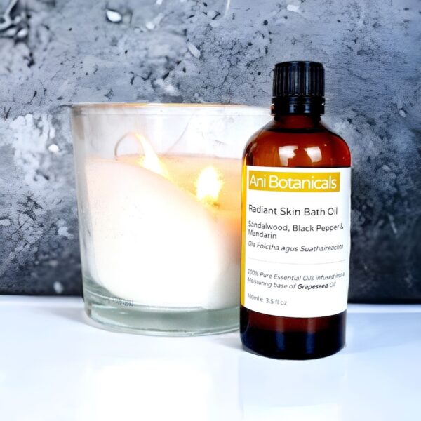 Radiant Skin - Bath and Massage Oil - Sandalwood, Black Pepper and Mandarin by Ani Botanicals
