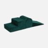 Green Playset. Three Piece Foam Play Set with Dark Green Velvet Cover for Kids. Soft Play 3 Module Foam Playset in Washable Cover. Delivered Ireland.