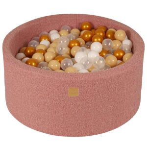 Pink Ball Pit with Boucle Fleece Cover & 250 Balls For Kids. 90x40cm Pink Fleece Foam Pit With 250 Balls, Washable Cover & Ball Colour selection. Ireland & EU