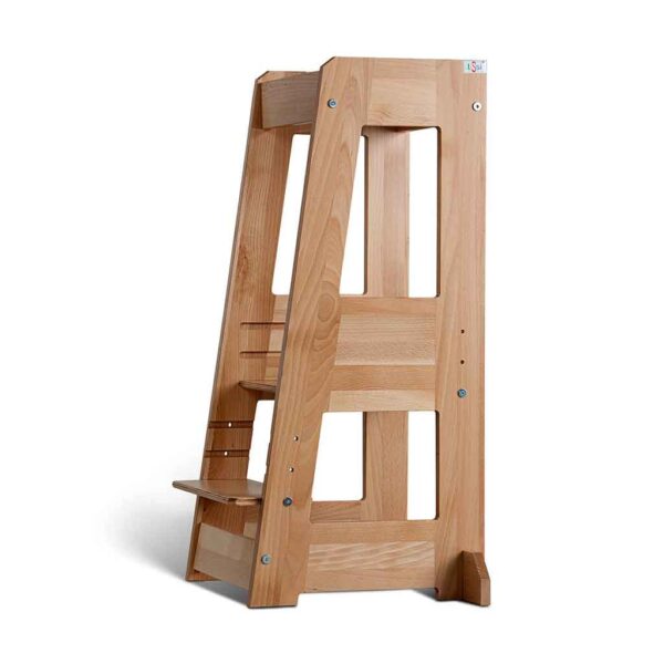 Learning Tower Step Stool In Natural Beech Wood by tiSsi®. Quality German design, stable Solid Beech Learning Tower Step Stool direct to Ireland & EU