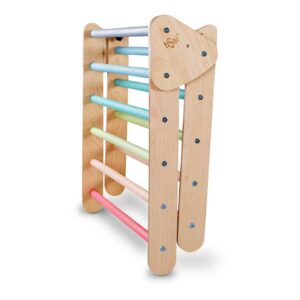 tiSsi® Pikler Triangle in pastel colours. German Design for Kids & Playrooms delivered Ireland & EU. Develop motor skills with our child-friendly climbing frame