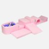 Large Pink 7 Piece Obstacle Course Foam Play Set for Kids with Micro Ball Pit,100 Balls & Choice Of Ball Colours. Delivered Ireland, EU & Worldwide. Gift Note.