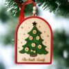 Handmade Personalised Family Names Christmas Tree Decoration 3D Ornament personalised with 2 to 15 family names, including your beloved pets. Ireland.