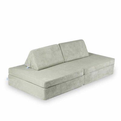 Play Sofa For Kids: Montessori Grey Corduroy Play Sofa Bed delivered Ireland & EU with Gift Note. Handmade for Children & Kids Nursery, Childs Play Room