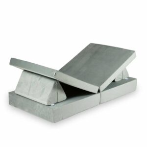 Play Sofa Bed for Kids, Toddlers & Children: Grey Velvet Montessori Play Sofa Bed delivered Ireland, EU, North America & Beyond with Gift Note. Handmade for Kids Nursery, Childs Play Room...