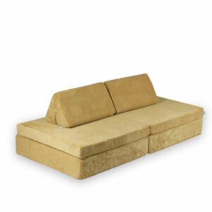 Play Sofa For Kids: Montessori Sand Corduroy Play Sofa Bed delivered Ireland & EU with Gift Note. Handmade for Children & Kids Nursery, Childs Play Room