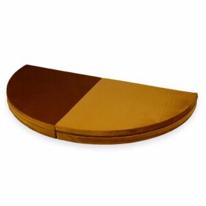 Gold Velvet Round Foldable Play Mat 160cm for Children, Baby, Kids & Toddlers, Delivered Ireland & EU. Handmade, Zipped Washable Cover & Gift Note, Ireland