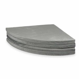 Grey Velvet Round Foldable Play Mat 160cm for Children, Baby, Kids & Toddlers, Delivered Ireland & EU. Handmade, Zipped Washable Cover & Gift Note, Ireland