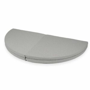 Light Grey Round Foldable Play Mat 160cm for Children, Baby, Kids & Toddlers, Delivered Ireland & EU. Handmade, Zipped Washable Cover & Gift Note, Ireland.