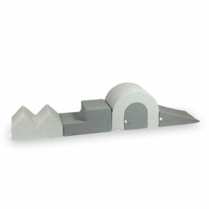 Soft Play Equipment in Light Grey & Grey. Foam Soft Play Set Designer. Create a 2 - 7 Module Indoor Soft Play Set in 2 Alternating Colours. Choose from Wedge, Tunnel, Hill, Step, Peaks, Cradle & Bridge