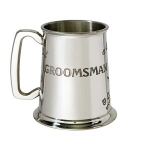 Personalised Groomsman Wedding Tankard Engraved. Handmade Groomsman Tankard For Weddings with Presentation Box, Engraving & Gift Wrapping Options.