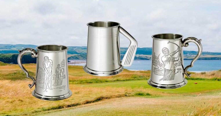 Handmade Personalised Golf Tankards