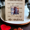 Photo Frame “12 reasons why I love you”, Valentine’s Day Photo Frame Gift with Engraved with Names & 12 Personalised Love Quotes. Delivered Ireland.