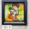 Gorey Gift. Celebrate Gorey with a unique watercolour & gemstone artwork, handmade in Ireland! Framed, ready-to-hang & perfect as a gift or souvenir (20x20cm).