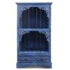 Boho Style Bathroom Cabinet in Distressed Bluewash Wood delivered Ireland. Handcrafted Artisan Shabby Chic 2 Drawer Bathroom Cabinet 120 x 66.70 x 40cm
