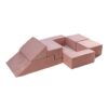 Pink Velvet Play Bricks! Unleash creativity & learning with luxuriously soft, safe & easy-clean blocks. A touch of sofa play space elegance shipped Ireland & EU