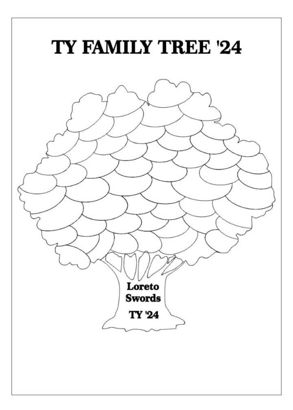 Personalised Custom End of School Transition Year Commemoration Tree with pupil names engraved on removable leaves