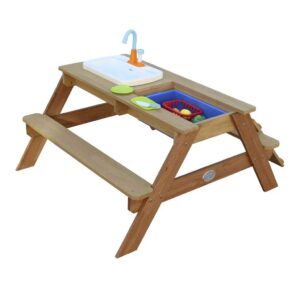 Kids Picnic Table. Sand & Water Play Picnic Table & Kitchen. Safe, weather-resistant fun for kids with working sink, storage & 17 accessories! delivered Ireland