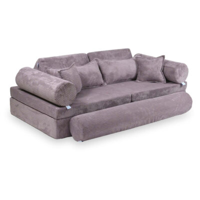Lavender Play Sofa For Kids: Montessori Lavender Corduroy Play Sofa Bed delivered Ireland & EU with Gift Note. Handmade for Children & Kids Nursery, Childs Play Room. Luxury Edition: 13 Elements