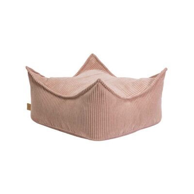 Powder Pink Pouffe Bean Bag. Square Corduroy Childs Pouf with Handmade washable cover. Footstool, Footrest, Bean Bag Style Kids Room Decor Delivered Ireland.