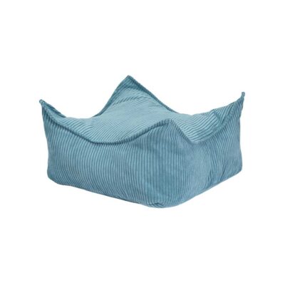Turquoise Pouffe Bean Bag. Square Corduroy Childs Pouf with Handmade washable cover. Footstool, Footrest, Bean Bag Style Kids Room Decor Delivered Ireland.