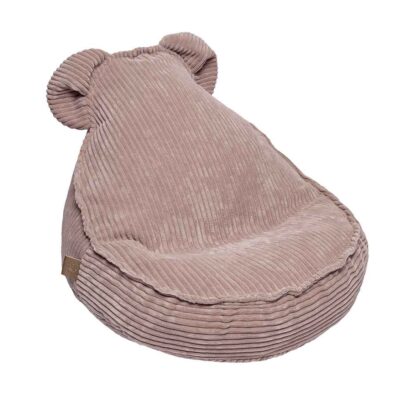 Teddy Bean Bag Pouffe - Transform your child’s room with a Powder Rose Velvet Corduroy bean bag. Comfy, easy-clean, for play & relaxation! Delivery Ireland & EU