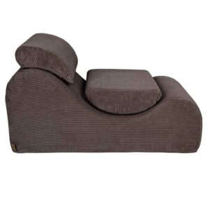 Wave Childs Lounger Seat in Brown offers ergonomic comfort with its unique “S” shape, adjustable headrest & premium Soft Cord material. Ireland & EU Delivery.