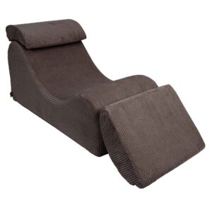 Wave Childs Lounger Seat in Brown offers ergonomic comfort with its unique “S” shape, adjustable headrest & premium Soft Cord material. Ireland & EU Delivery.