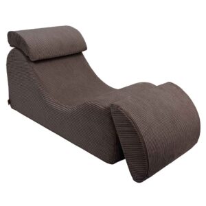 Wave Childs Lounger Seat in Brown offers ergonomic comfort with its unique “S” shape, adjustable headrest & premium Soft Cord material. Ireland & EU Delivery.