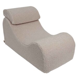 Kids Lounger Seat in Light Grey offers ergonomic comfort with its unique “S” shape, adjustable headrest & premium Bear material. Ireland & EU Delivery.