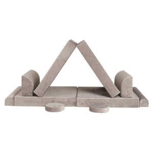 Children's Grey Sofa. Premium ultra-soft, safe & modular for creative play. Shop comfy & stylish velvet play sofas for kids! Ireland & EU: Cosy up in style!