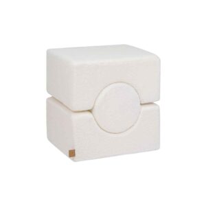 White 3 Piece Foam Shape Play Set for Toddlers in Premium Boucle Fleece Cover. Soft Play 3 Piece Foam Play Set in Washable Cover. Delivered Ireland & EU!