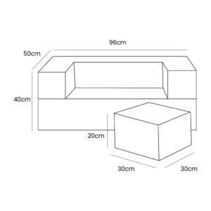 Cube Play Sofa size. Play Sofa Bed Delivered Ireland & EU by tracked shipping.