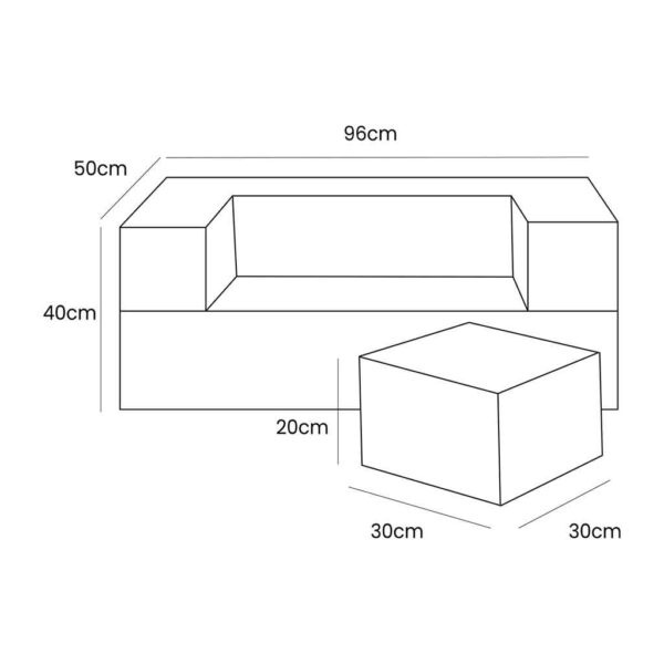 Cube Play Sofa size. Play Sofa Bed Delivered Ireland & EU by tracked shipping.