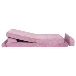 Children’s Pink Play Sofa. Premium ultra-soft, safe & modular for creative play. Shop comfy & stylish pink velvet play sofas for kids! Delivered Ireland & EU!