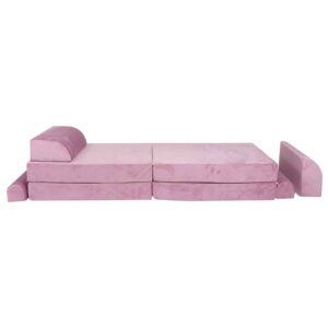 Children’s Pink Play Sofa. Premium ultra-soft, safe & modular for creative play. Shop comfy & stylish pink velvet play sofas for kids! Delivered Ireland & EU!