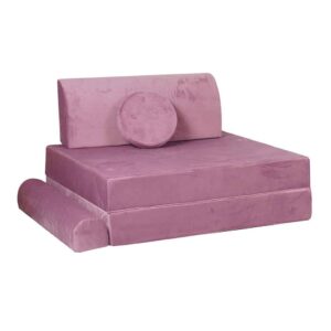 Children’s Pink Play Sofa. Premium ultra-soft, safe & modular for creative play. Shop comfy & stylish pink velvet play sofas for kids! Delivered Ireland & EU!