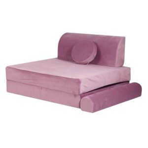 Children’s Pink Play Sofa. Premium ultra-soft, safe & modular for creative play. Shop comfy & stylish pink velvet play sofas for kids! Delivered Ireland & EU!