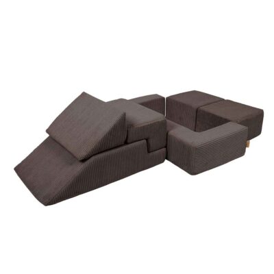 Brown Foam Play Bricks Sofa! Creativity & learning with luxuriously soft, safe & easy-clean corduroy blocks. A touch of sofa play space elegance delivered Ireland