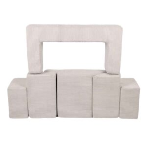 Play Bricks & Play Sofa Set in Ecru Corduroy! Creativity & learning with luxuriously soft, safe & easy-clean blocks. Sofa play elegance delivered Ireland & EU