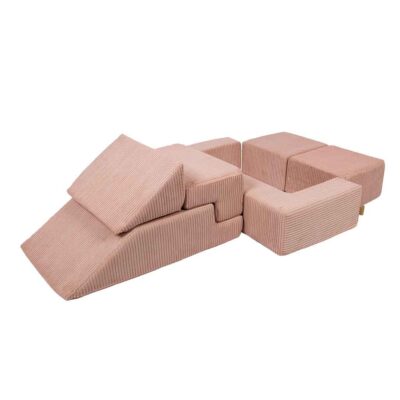 Powder Pink Foam Play Bricks Sofa! Creativity & learning with luxuriously soft, safe & easy-clean blocks. A touch of sofa play space elegance delivered Ireland