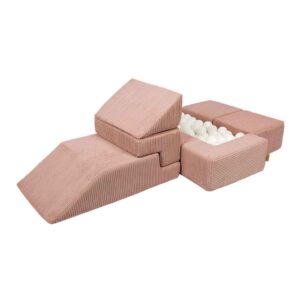 Powder Pink Foam Play Bricks! Creativity & learning with luxuriously soft, safe & easy-clean blocks. A touch of sofa play space elegance delivered Ireland & EU