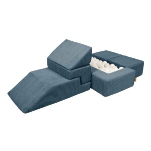 Turquoise Play Bricks & Play Sofa Set! Creativity & learning with luxuriously soft, safe & easy-clean corduroy blocks. Sofa play elegance delivered Ireland & EU