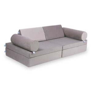 Modular Play Sofa Bed: 13 Part Lilac Velvet Modular Play Sofa Bed delivered Ireland & EU. Handmade for Kids Nursery, Childs Play Room & Soft Play