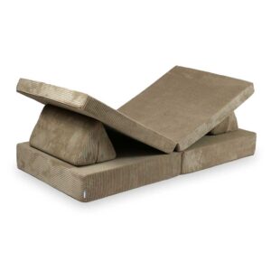 Toffee Corduroy Play Sofa - Play Sofa For Kids: Modular Montessori Toffee Corduroy Play Sofa Bed delivered Ireland & EU. Handmade for Children & Kids Nursery, Childs Play Room