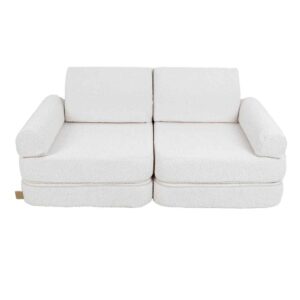 Pocket Sofa Plus: 12 Parts. Compact space-saving White Play Sofa for kids. Handmade, washable covers. For play, gaming, reading & relaxation. Delivered Ireland.