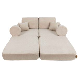 Pocket Sofa Plus: 12 Part Set. Compact space-saving Slimcord Play Sofa for kids. Handmade, washable covers. For play, gaming, reading & relaxation. Delivered Ireland.
